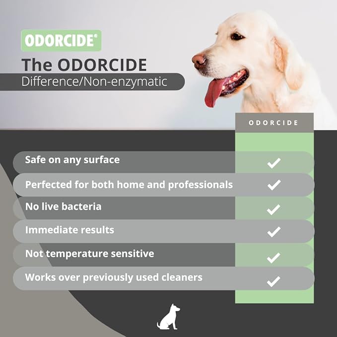 Odorcide Fresh Scent Odor Eliminator Concentrate – Odor Eliminator for Strong Odor on Carpet, Hardwood, & More – Smoke, Sweat, & Pet Odor Eliminator for Home w/Non-Enzymatic Formula, 1 Gallon