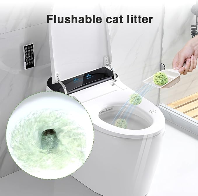Cat Litter 12LB/2 Packs Dust-Free Clumping Tofu Cat Litter Quickly Absorb Odors Toilet Can Flush Into The Toilet Pure Natural tofu cat Litter (Green Tea)