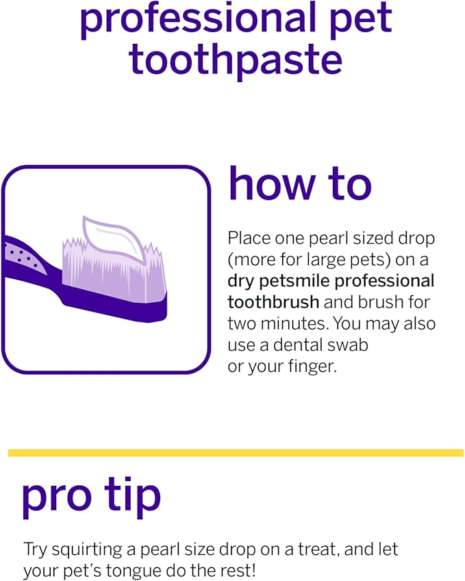 Petsmile Professional Pet Toothpaste for Cats & Dogs - Only VOHC Accepted Toothpaste - Clinically Proven to Control Plaque & Tartar Calprox Formula (London Broil, 4.2 Oz)