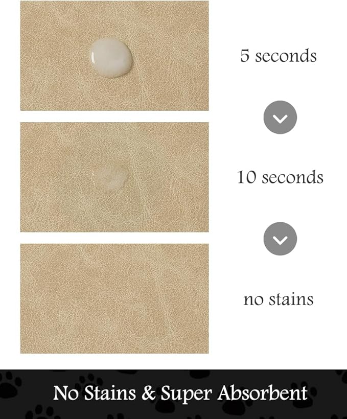 Pet Feeding Mat-Absorbent Dog Mat for Food and Water Bowl-No Stains Quick Dry Water Dispenser Mat-Dog Accessories Pet Supplies-Bowl for Messy Drinkers(Beige,16"x24"