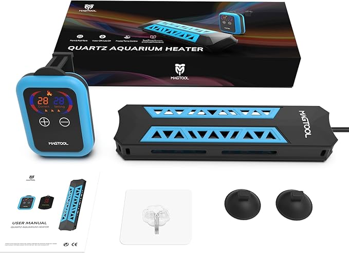 MagTool Aquarium Heater, 100W-1200W Submersible Fish Tank Heater with Over-Temperature Protection and Automatic Power-Off Fish Heater with Digital LED Controller for Freshwater and Saltwater