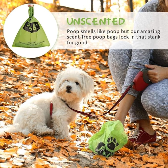 Dog Poop Bag Holder for Leash, 2 Pack Dog Poop Bag Dispenser, Sturdy and Guaranteed Leakproof Poop Bag Holders for Leashes, Dog Waste Bag Holder, Unscented, 2 Dispenser and 30 Bags By PobbY