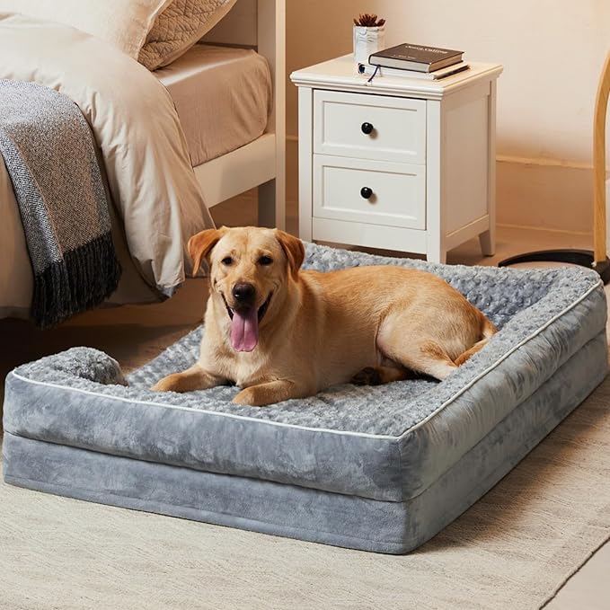 WNPETHOME Dog Beds for Large Sized Dogs, Washable Orthopedic Dog Couch Sofa Bed with Waterproof Lining & Non-Skid Bottom for Pet Sleeping