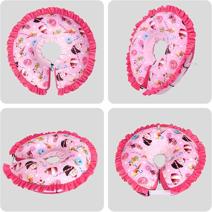 CuteBone Inflatable Dog Collar Alternative for Large Dogs After Surgery-Double Adjustable Neck Range P23SO00102L