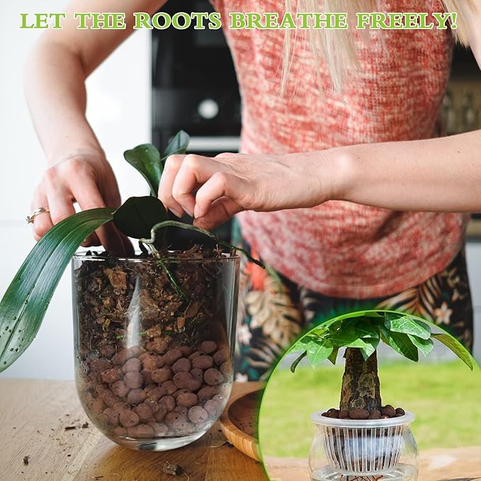 Halatool 6LB Natural Expanded Clay Pebbles for Plants 4mm-16mm Hydro Balls for Aquarium Indoor Potted Plants Premium Hydroponic Growing Media Clay Balls for Hydroponics Aquaponics