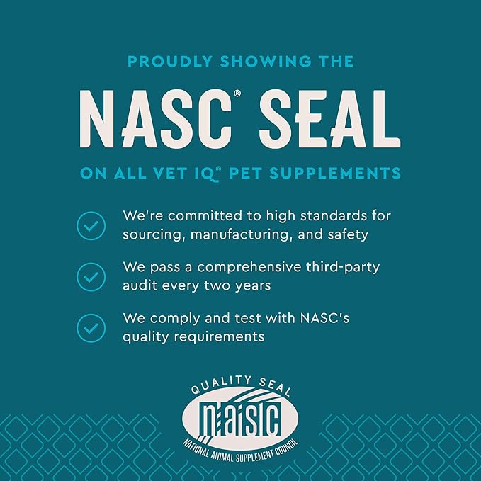 VetIQ Multivitamin Supplement for Dogs, Supports Active Brain Function, Immune System, and Digestive System, Hickory Smoke Flavored Dog Multivitamin, Made in The USA, 60 Count