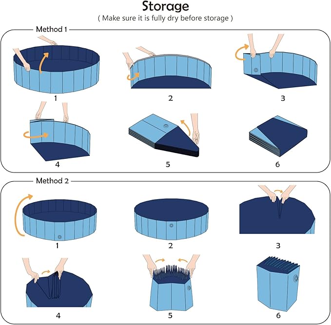 Jasonwell Foldable Dog Pool Collapsible Hard Plastic Dog Swimming Pool Portable Kiddie Pool Pet Pool Doggie Wading Pool Bath Tub for Puppy Small Medium Large Dogs Cats and Kids 39.5"