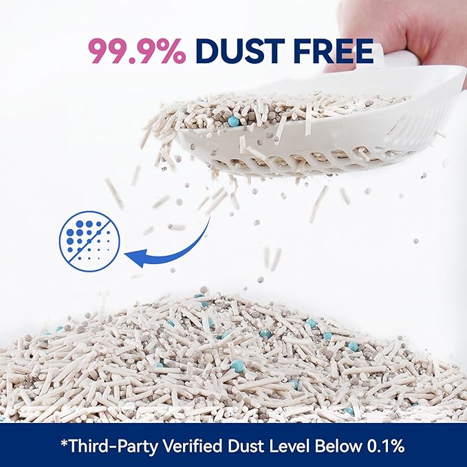 OPET Mixed Tofu Cat Litter - 18lb Strong Clumping Litter, Mixed Tofu and Bentonite, 99.9% Dust Free and Flushable Cat Litter, Natural Sustainable Ingredients Odor Control, Low Tracking(18lb, Fresh)