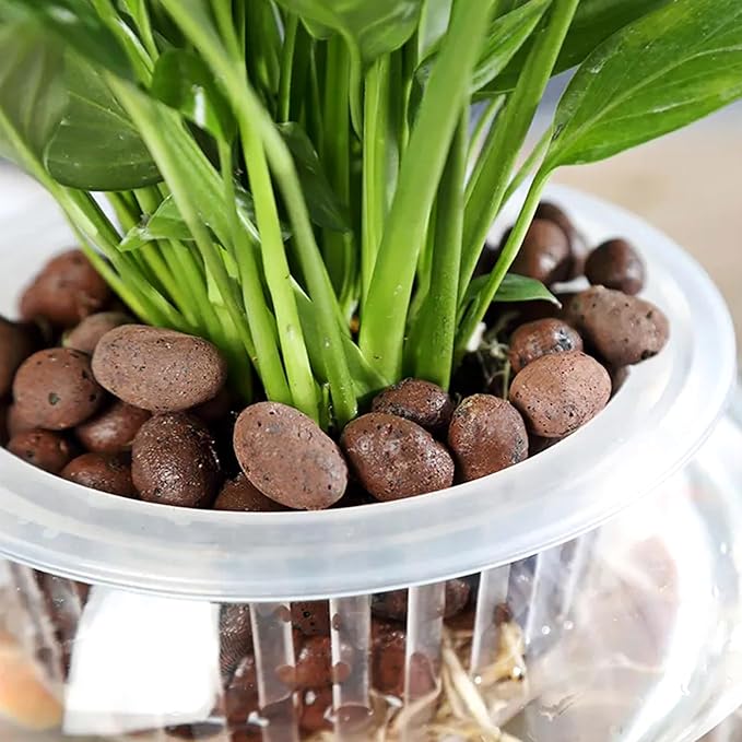 Halatool 4LB Leca Clay Pebbles for Plants 4mm-16mm Lightweight Clay Balls 100% Natural Hydro Balls for Aquarium Potted Plants Hydroponic Growing Gardening Orchids Drainage Decoration Aquaponics