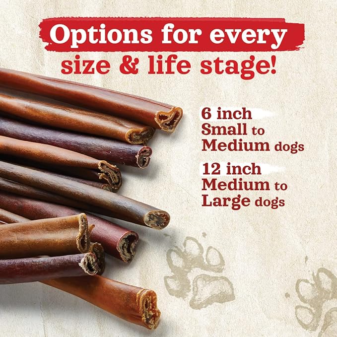 Natural Farm Collagen Dog Chews (3-5”, 10 Units), Odor-Free Long Lasting Bully Sticks & Rawhide Alternative Dog Treats, 95% Collagen Low Fat, High Protein – Small & Medium Dogs