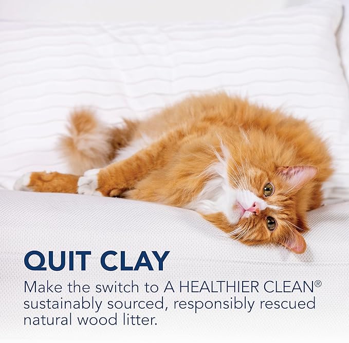 ökocat Less Mess Low Tracking Wood Clumping Cat Litter Mini- Pellets, Unscented, 18.6 pounds - Natural Ingredients, Stops Odor, Clumps Solid, 99% Dust Free, Great for Long-Hair Breeds