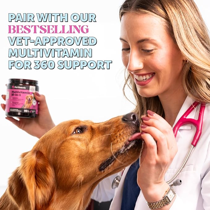 Dog Skin and Coat Supplement with Salmon Oil for Dogs - Allergy Itch Relief + Skin & Coat Health, Dog Food Topper Bone Broth with Salmon Oil, Collagen, Biotin + Vitamin E (12 oz)