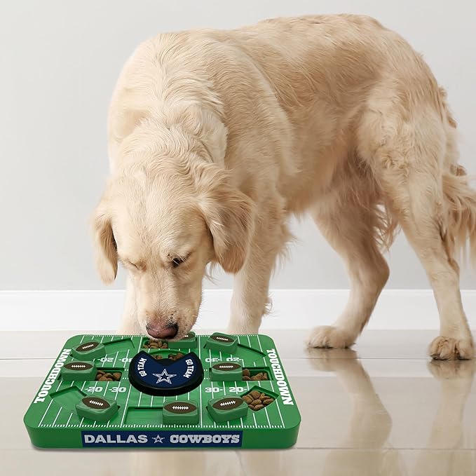 Pets First NFL Dallas Cowboys Large Puzzle Toy - Interactive Dog Treat & Slow Feeding Toy