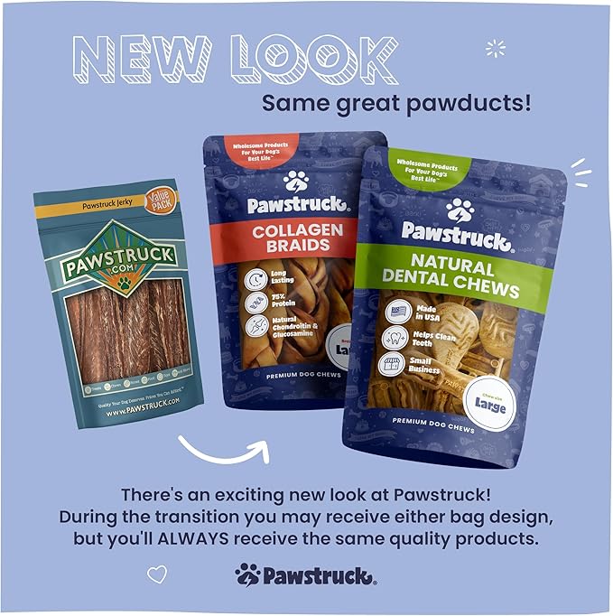 Pawstruck All-Natural 4" Bully Stick Rings for Dogs - Rawhide-Free, 100% Beef, Single Ingredient Dental Chew Bones - Fully Digestible, Low Odor - Bulk 25 Pack - Packaging May Vary