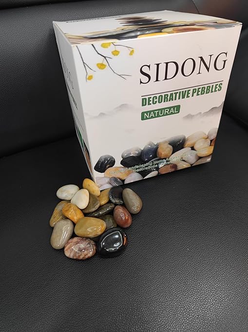 SIDONG 5 LB White River Rocks, 0.4-1.2 Inches Matte Pebbles for Indoor Plants, Aquarium Rocks Used in Fish Tank, Decorative Stones for Plants, Vases, Home DΓ©cor, Crafting, Garden Landscaping