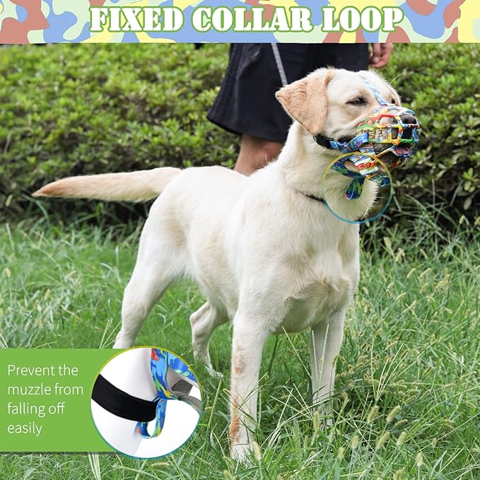 BARKLESS Dog Muzzle, Silicone Basket Muzzle for Small Medium Large Dogs, Soft Cage Mouth Cover Prevent Biting Chewing, Allow Drinking Panting, Suitable for German Shepherd