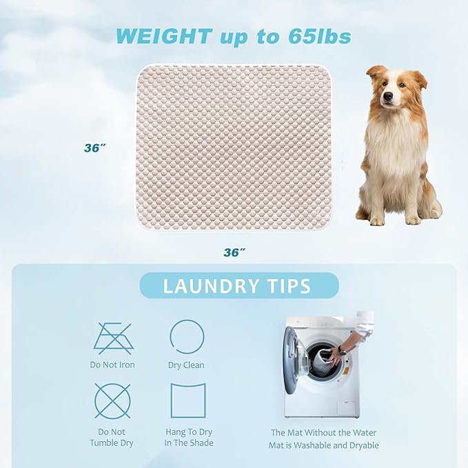 MICROCOSMOS Pet Cooling Mat & Sleeping Pad- Breathable Bubble Surface, EZ Clean. Keep Cooling for Pets, Kids and Adults in Summer.(Brown, 36" x 36")