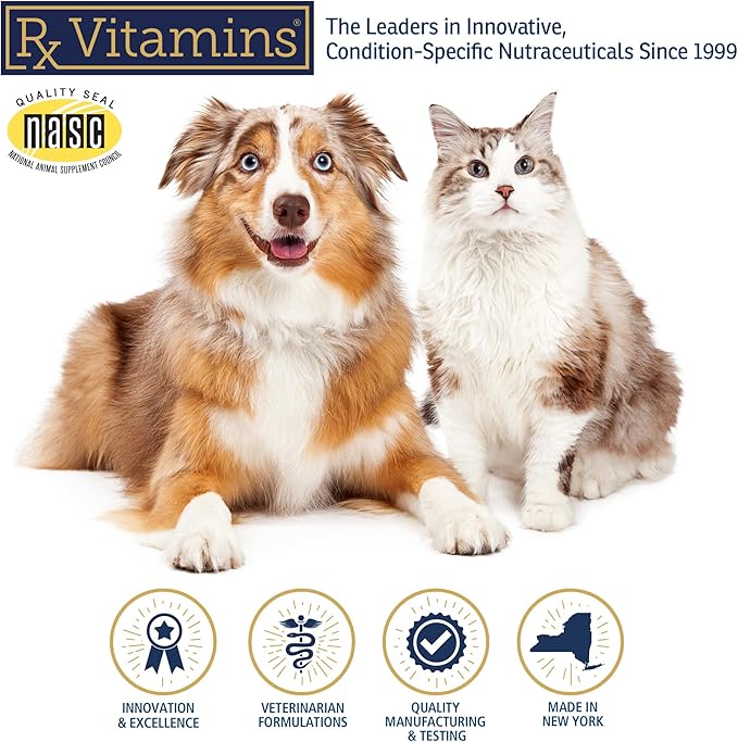 Rx Vitamins Amino B-Plex Cat & Dog Supplement - Vitamin B Complex Liquid Plus Amino Acids for Dogs & Cats - Appetite Booster and Cat & Dog Weight Gainer - Supplements & Vitamins - 8 oz