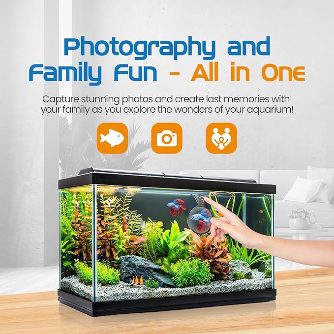 FL!PPER Flipper DeepSee Viewer MAX 5" Black - Coral and Fish Magnifier for Reef Tank and Freshwater Aquarium Photography and Videography - Magnetic Magnifying Glass