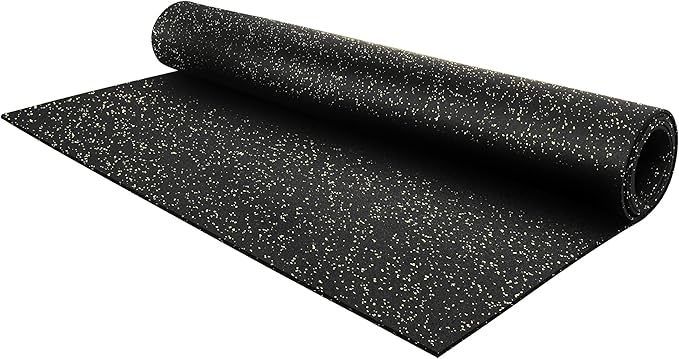 Flooring Inc's 1/4" Thick Tough Rubber Flooring Roll | Flexible Recycled Rubber Floor Mats for Home Gym | Heavy Duty Rubber Mat for Home Gyms, Sheds, Horse Stall Mat or Trailer