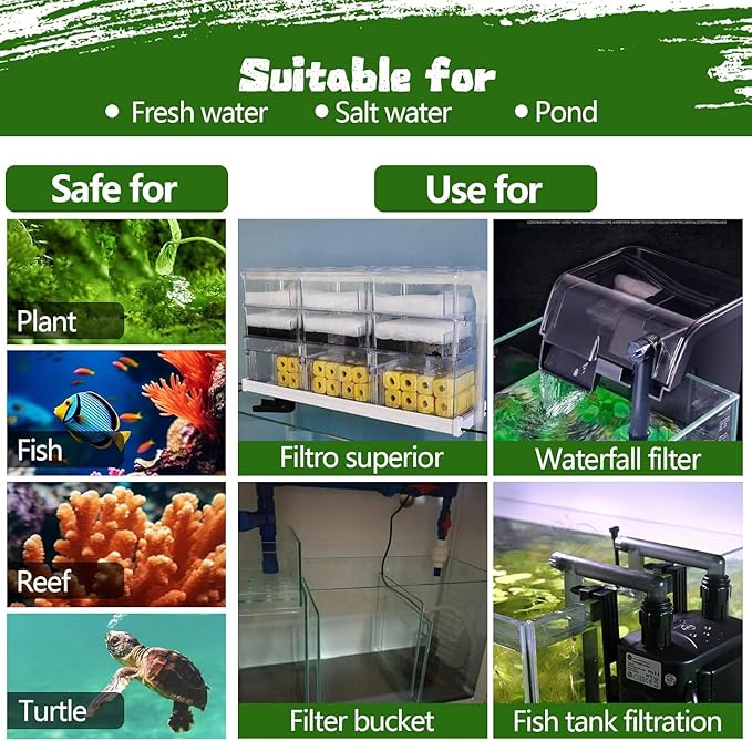 Aquarium Polishing Filter Pad-Ultra Fine 100 Micron Filter Floss for Crystal Clear Water,Cut-to-Size Filter Media for Fish Tank,Safe for Fish/Reef/Turtles(24" x 36", 1 Pack)