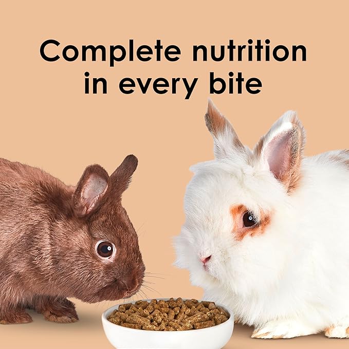 Kaytee Timothy Complete Rabbit Food, Made with Timothy Hay, High in Fiber, Supports Dental Health and Digestion, 4.5 pounds