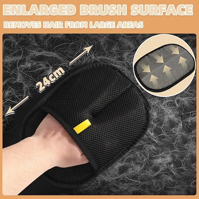 Pet Hair Remover Gloves for Cats & Dogs, Electrostatic Pet Hair Removal Gloves Brush for Pets Hair, Pet Hair Clean Up,Pet Hair Remover for Furniture