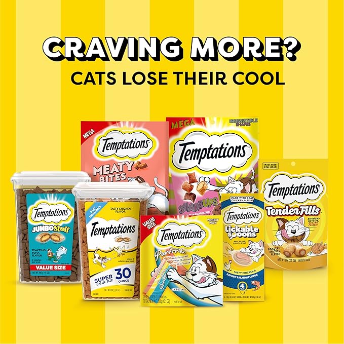 Temptations Creamy Puree Squeezable Lickable Wet Cat Treats with Chicken, 0.42 oz. Tubes, 24 Count