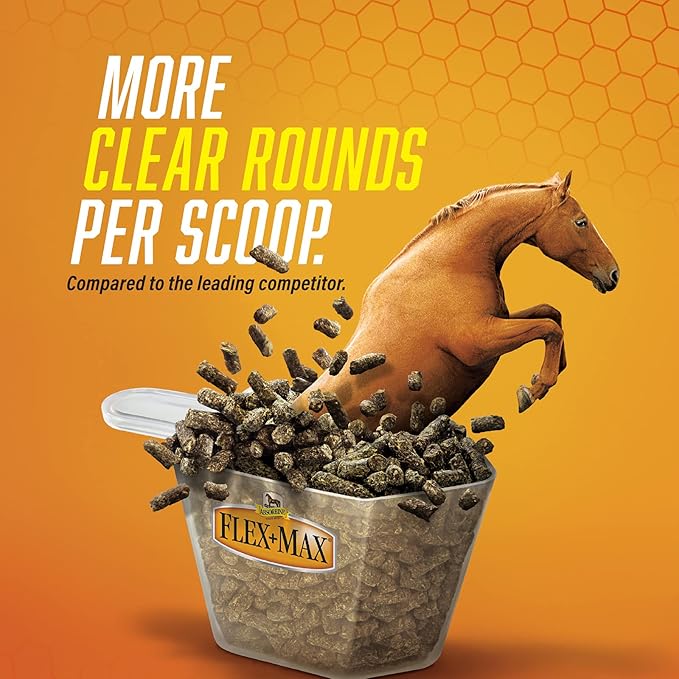 Absorbine Flex+Max Horse Joint Supplement Pellets, Highly Palatable, Comprehensive Equine Formula with Glucosamine, MSM, Chondroitin & Flaxseed, 5lb Bag / 30 Day Supply
