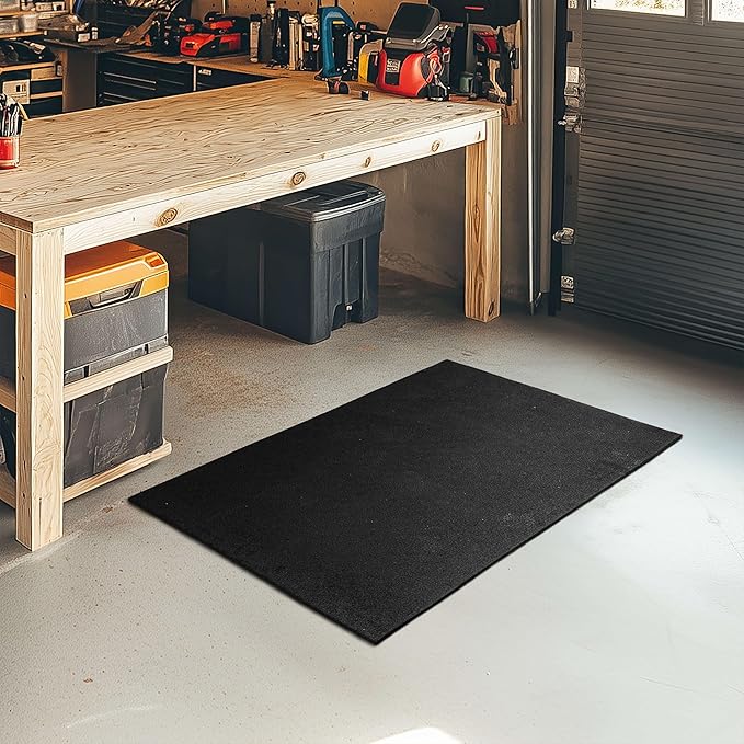 Mohawk Home Heavy Duty Rubber Stall Mat - Gym Floor- Under Dog Crate - All Purpose Utility 3' x 4' - 1/2" Thick (Pack of 10)