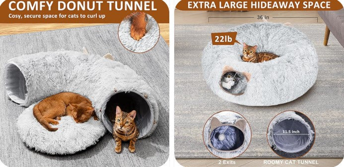 The Cat Tunnel Bed That Turns Your Living Room into a Cozy Playground (Especially at Christmas)
