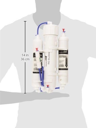 Aquatic Life RO Buddie 3-Stage Reverse Osmosis Aquarium Water Filter System RO Filtration Unit for Fish Tank, Fountains, and More, 100 GPD