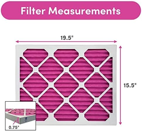 Colorfil 16x20x1 Air Filter (6-Pack) | Made in the USA | Color Changing | Remove Cat and Dog Odor | MERV 8 for Pet Hair Dander and Dust | 15.5"x19.5"x0.75" Exact Size