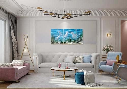 SYGALLERIER Coastal Metal Wall Art Handcrafted 3D Jelly Fish Aluminum Artwork Modern Sea World Pictures Contemporary Abstract Sculpture for Living Room Bedroom Bathroom Decor