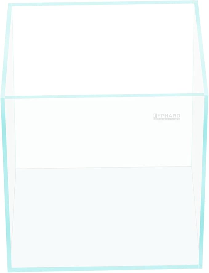 Tall Rimless Aquarium 9.5 Gallon, Ultra Clear Low Iron Small Fish Tank for Betta, L11.8×W11.8×H15.8 Glass Thickness 5mm with EVA Foam Leveling Mat