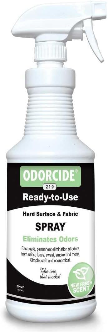 Odorcide Odor Eliminator Spray: Odor Eliminator for Strong Odor on Carpets, Hardwood & More - Smoke, Sweat & Pet Odor Eliminator for Home w/ Non-Enzymatic Formula, 32 Oz (Fresh Scent)