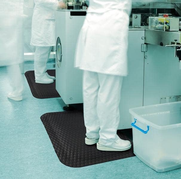 American Floor Mats Hog Heaven 5/8 inch Black & Black Border 5' x 12' Nitrile Backed Anti-Fatigue Comfort Mat