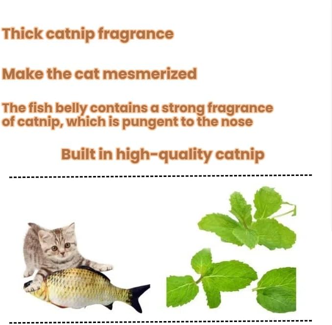 Catnip Toys 6 Pcs Set - Simulated Fish Fake Fish Realistic Soft Catnip Contained Catnip Catnip Toys for Cats and Kittens (Multi Colors)