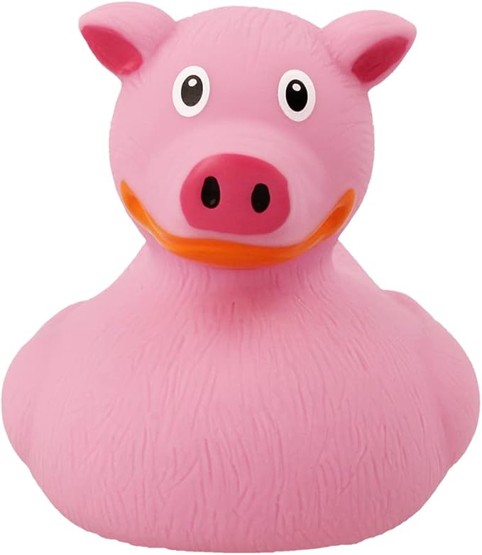 Lilalu 2122 Pig Rubber Duck Bath Toy, Various
