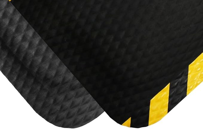 American Floor Mats Hog Heaven 5/8 inch Black & Black Border 5' x 12' Nitrile Backed Anti-Fatigue Comfort Mat