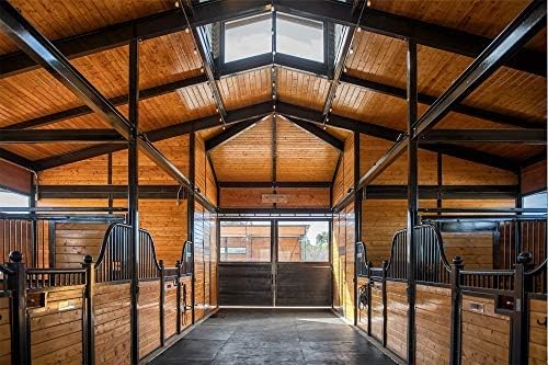 American Floor Mats Horse Mats - Heavy Duty Stall Tiles - Slip Resistant, Black, 12" x 12", 36 Tiles Total, 0.75" Thick