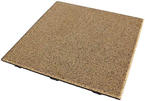 American Floor Mats - Extreme Rubber Gym Tiles 1 Inch Thick Colorful Superior Shock and Sound Absorbing 95% Tan 2' x Single Tile (Covers 4 Sq Ft)