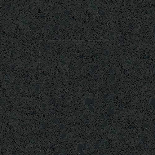 American Floor Mats 1/4in (7mm) Thick Solid Black 4' x 14' Heavy Duty Rubber Rolls, Protective Exercise Mats, Home Gym Rubber Flooring