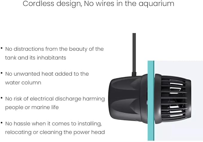Aquarium Wave Maker Pump (DMP30) – Submersible Powerhead for Saltwater Marine Reef Tanks, Smart Controller & Bluetooth App Control
