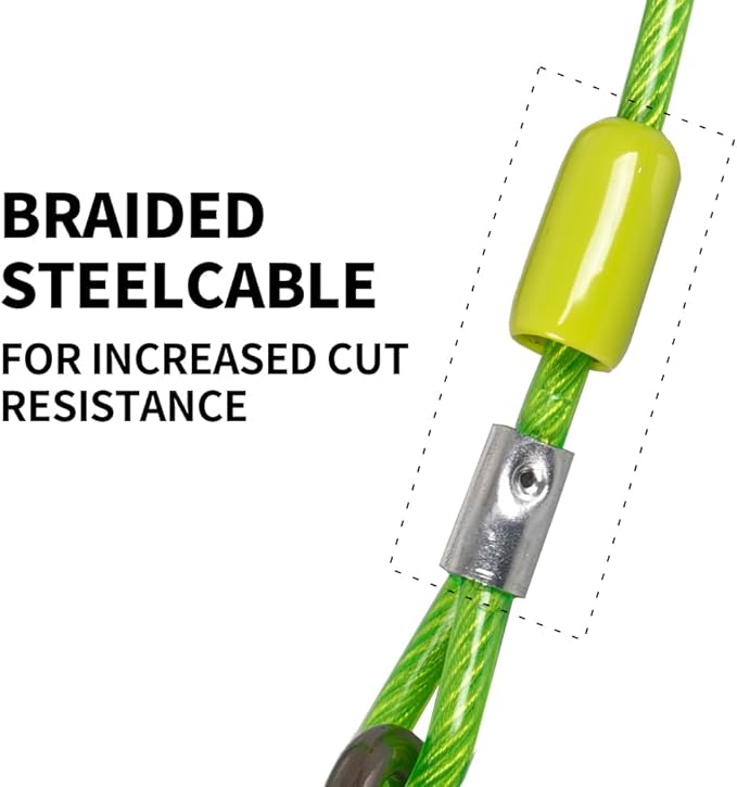 Dog Tie Out Cable, 30FT, Green, Suitable for Dogs up to 350 pounds, Lightweight, Non-Winding, for Outdoor Use