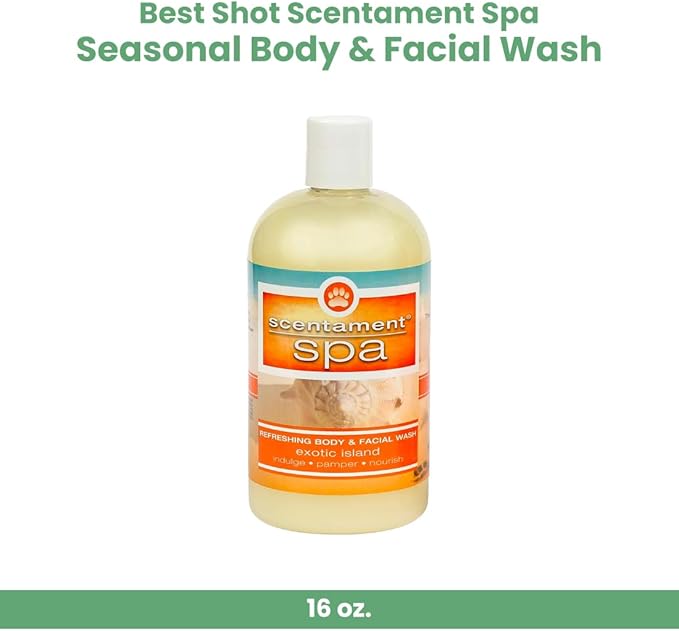 Best Shot Scentament Spa Seasonal Facial & Body Wash, Exotic Island, 16 oz