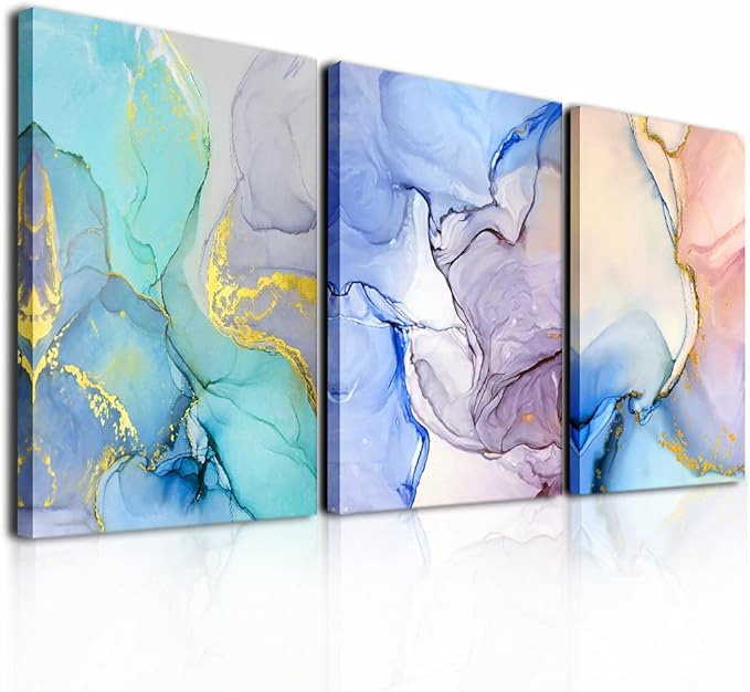 Abstract Wall Decor For Living Room Canvas Wall Art Paintings For Bedroom Colorful Color Abstract Wall Artworks Pictures For Office Kitchen Decoration Bathroom Home Decorations Art 3 Piece 12x16 Inch