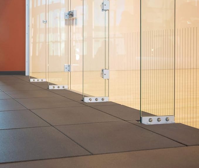 American Floor Mats - Extreme Rubber Gym Tiles - 1 Inch Thick Colorful Rubber Gym Tiles - Superior Shock and Sound Absorbing Tiles - 95% Dark Greys 4 Tile Pack (Covers 16 Sq Ft)