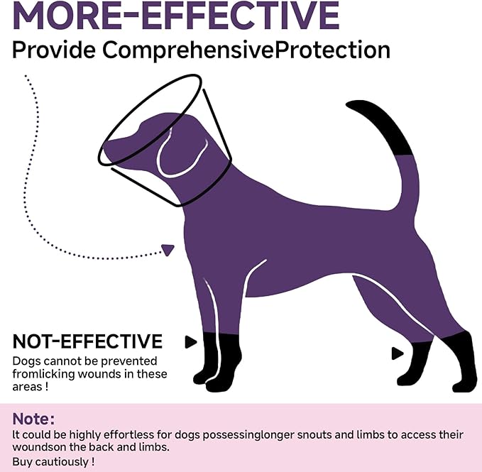 Dog Cone Collar L, Soft Cones for Large Medium Small Dogs,Adjustable Dog Cone Alternative to Stop Licking, Comfy Elizabethan Collar for After Surgery Wound Healing & Hot Spots Purple
