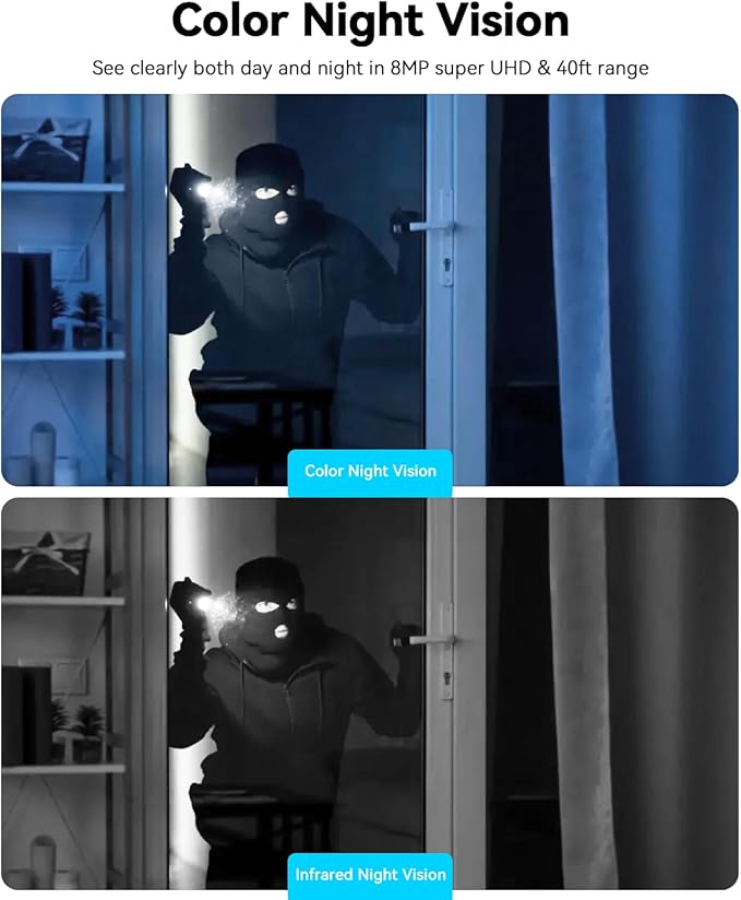 blurams Pet Camera 4K, 8MP Indoor Cameras for Home Security with One-Touch Call, Color Night Vision, Motion Tracking, 5GHz/2.4GHz Wi-Fi, Cloud & SD Card Storage, Wi-Fi 6